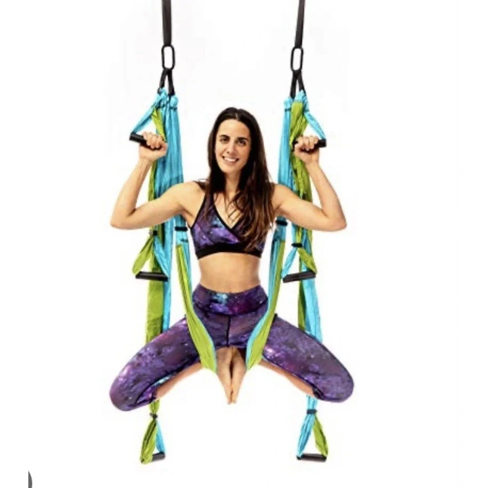 Aerial Yoga Swing Set Yoga Hammock Trapeze Sling Inversion Tool with Brackets